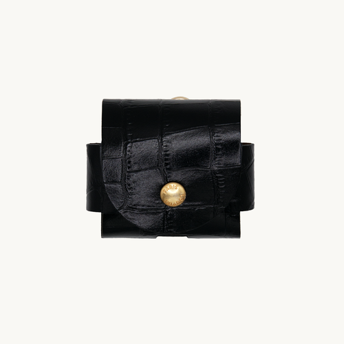 JOE AirPods Case - Black Crocodile