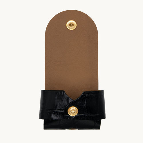 JOE AirPods Case - Black Crocodile