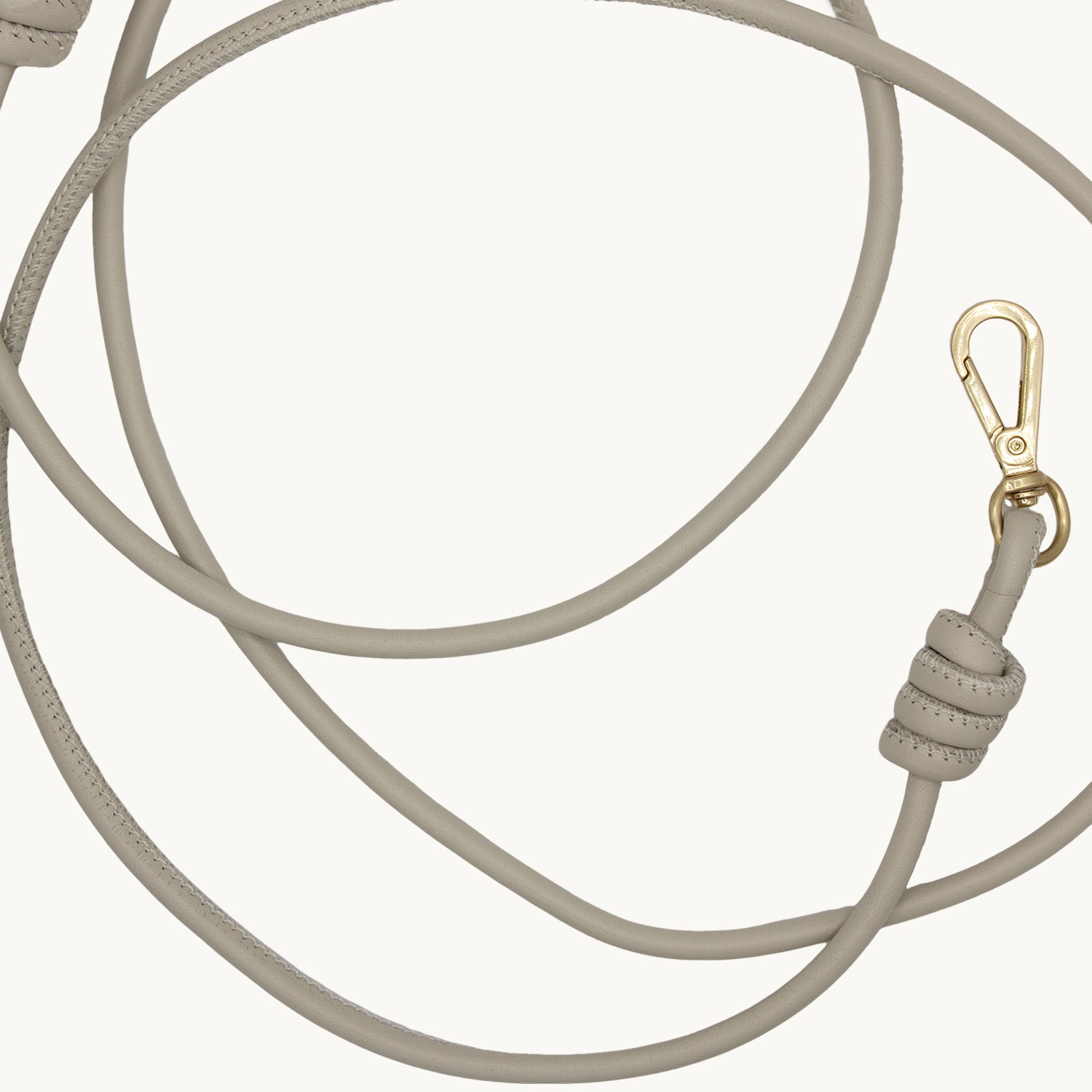 Cordon de telephone bandouliere en cuir ecru