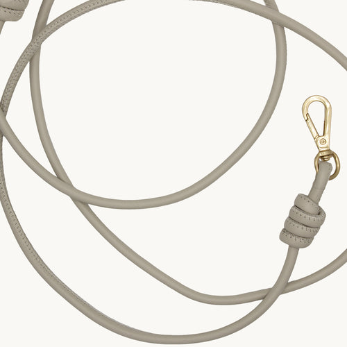 Cordon de telephone bandouliere en cuir ecru