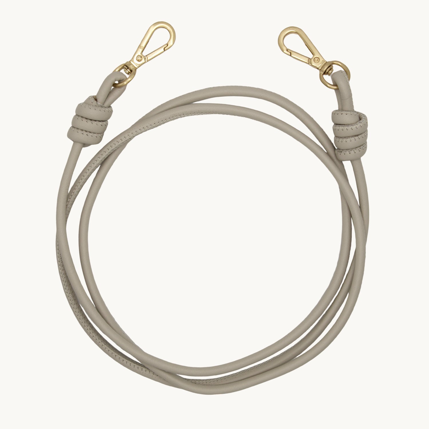 Cordon de telephone bandouliere en cuir ecru