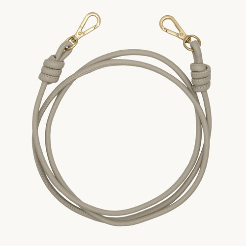 Cordon de telephone bandouliere en cuir ecru