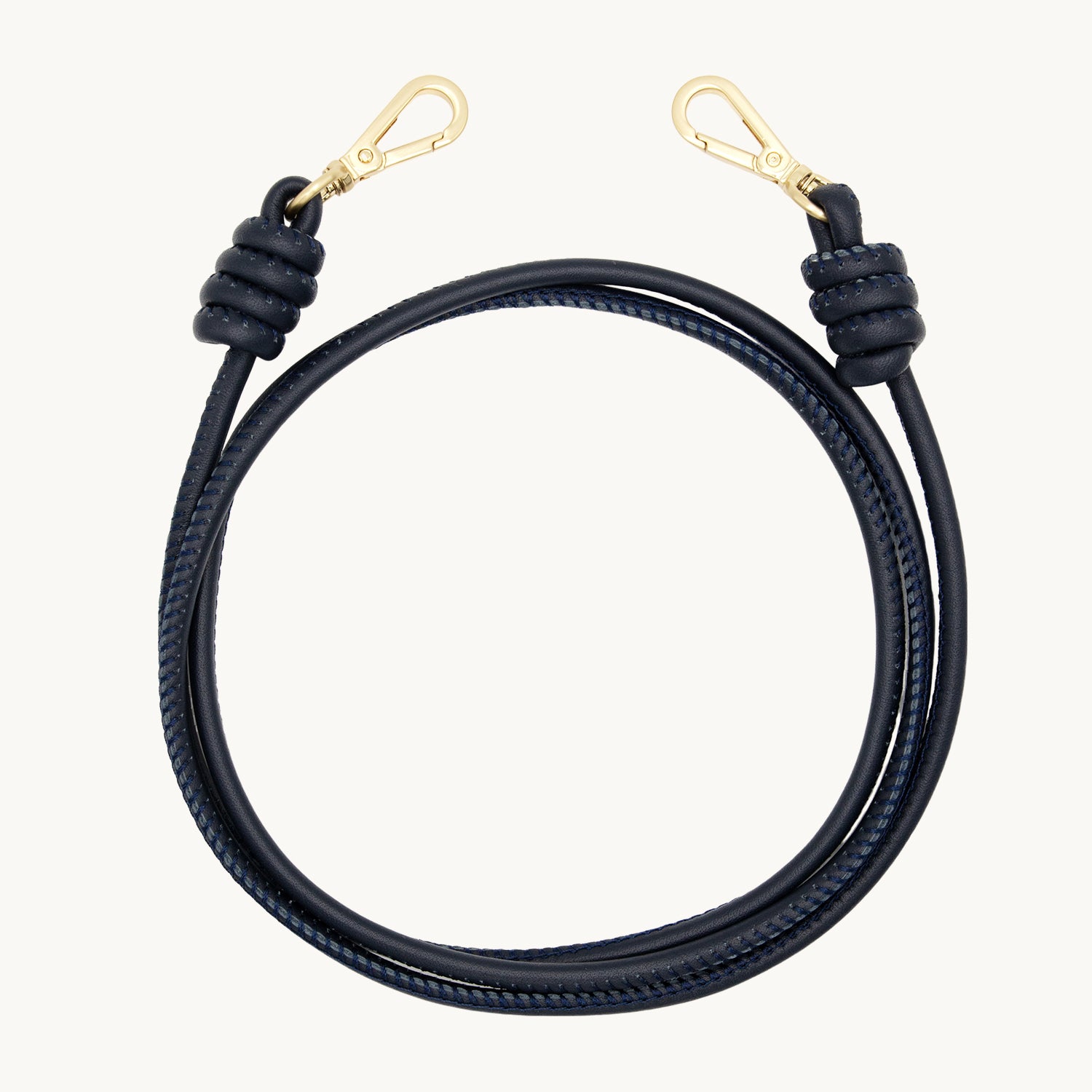 Cordon de telephone bandouliere en cuir marine