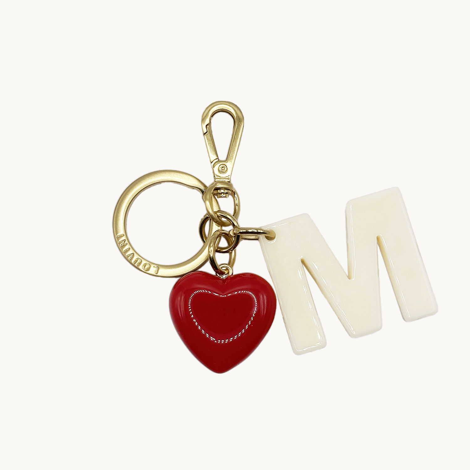 KEY RING - LETTRE D'AMOUR M