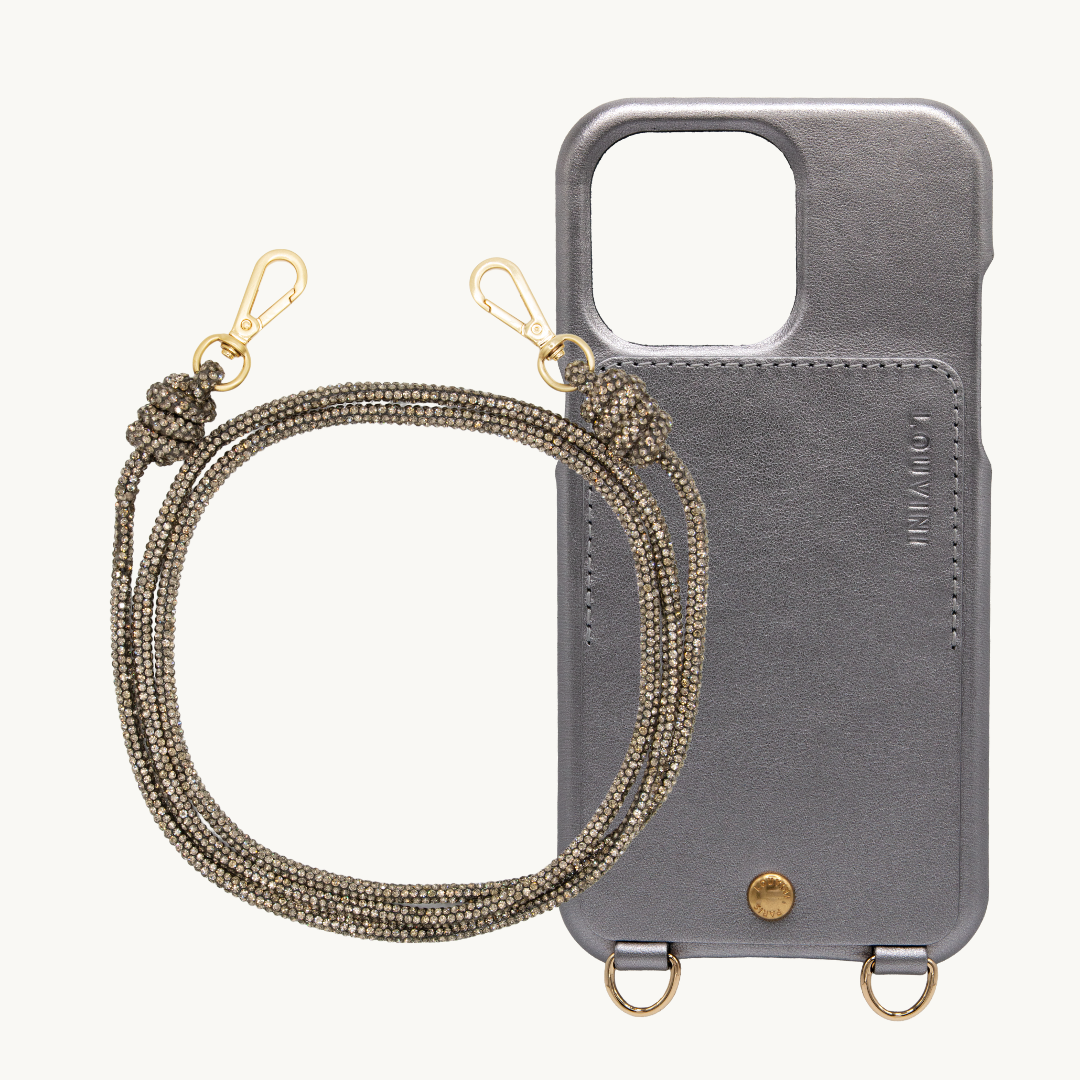 LOU ANTHRACITE METALLIC CASE & KIM ANTHRACITE CORD