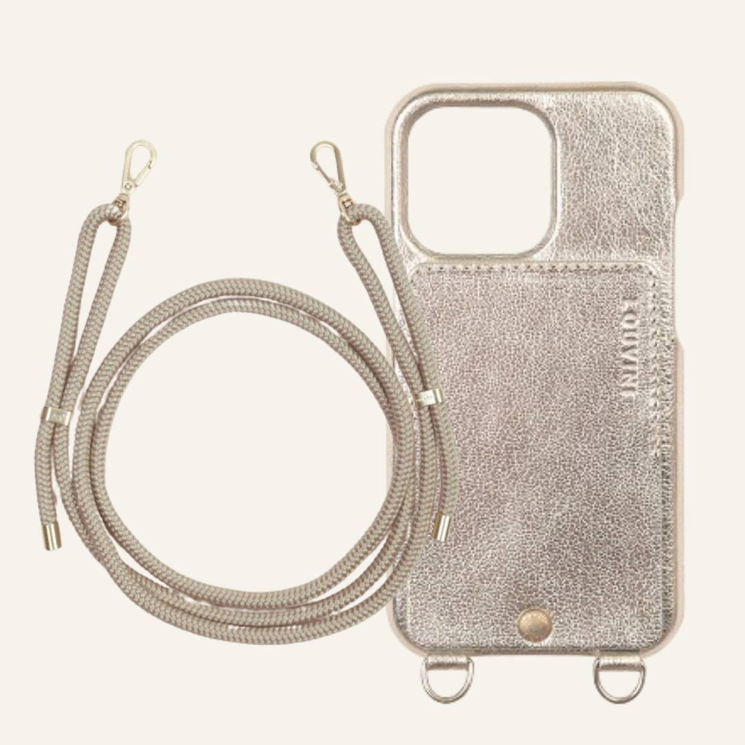 Lou Gold-Silver Metallic Case & Tessa Sand Cord