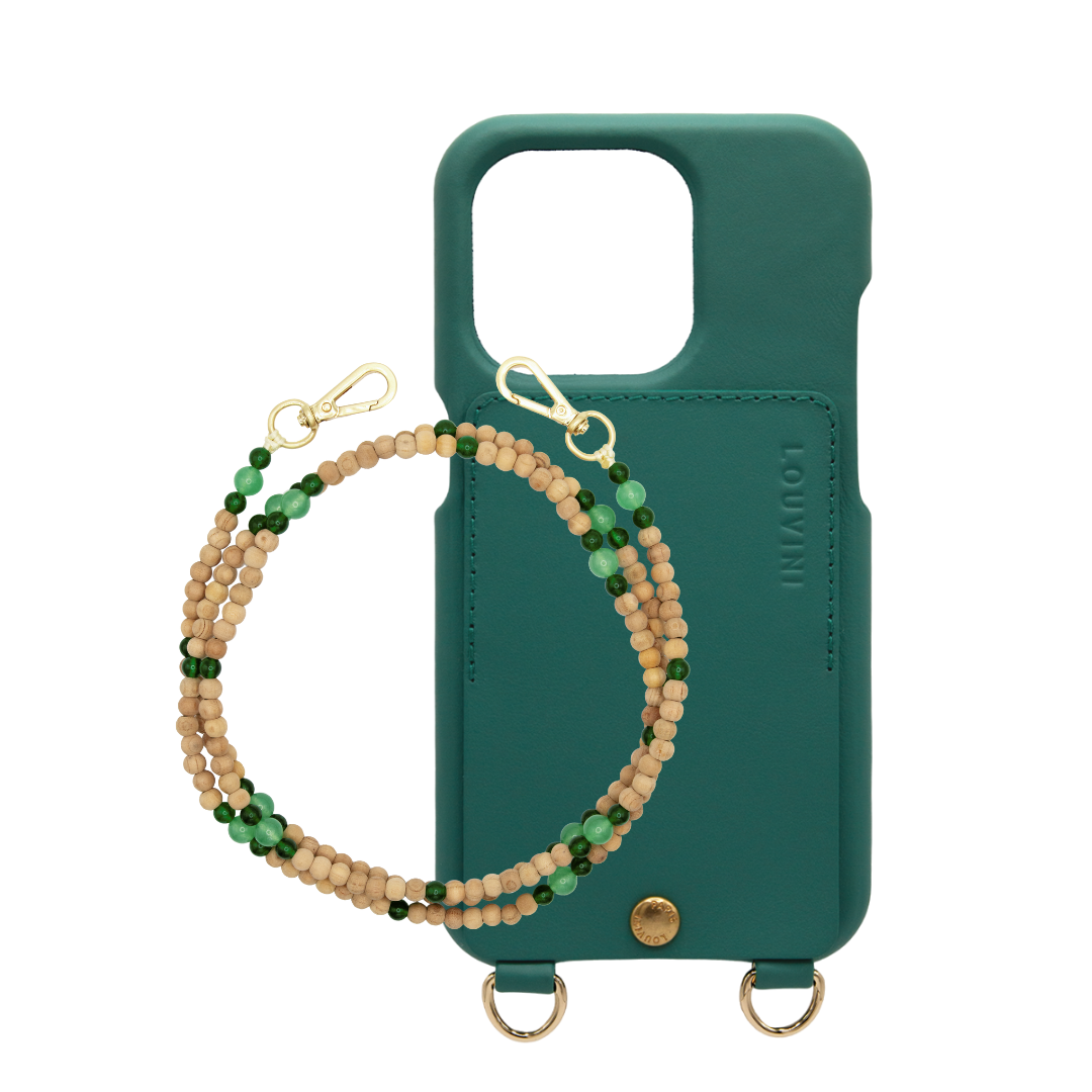 LOU Emerald Leather Case & ARIELLE Green Strap