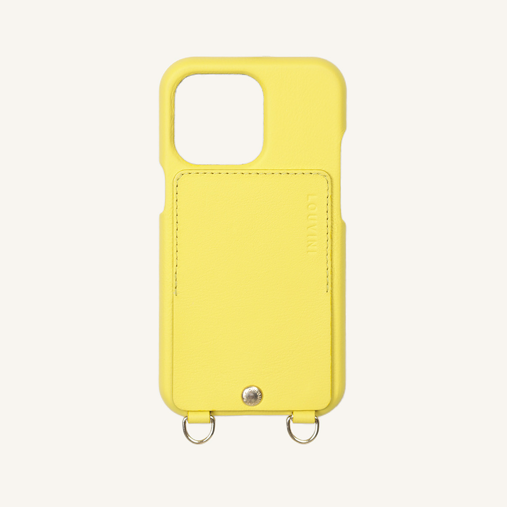 LOU Yellow Leather Case & ALICE Golden Chain