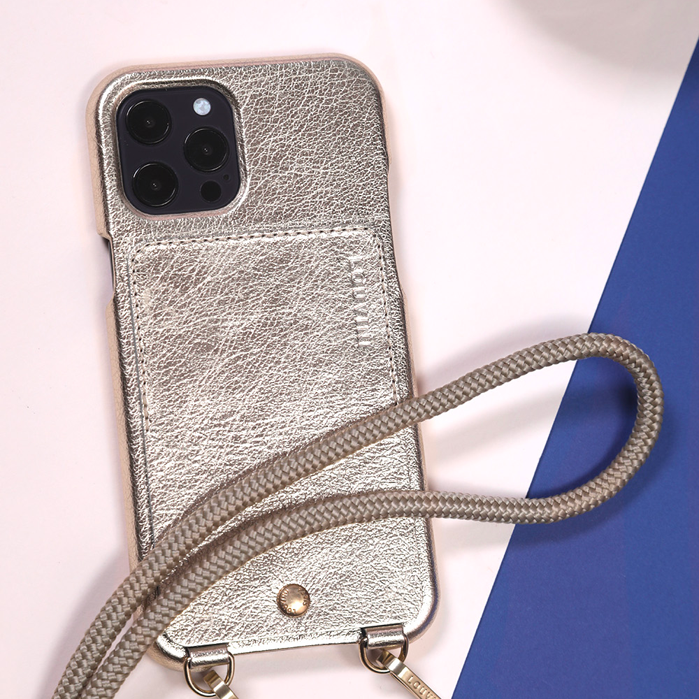 Lou Gold-Silver Metallic Case & Tessa Sand Cord