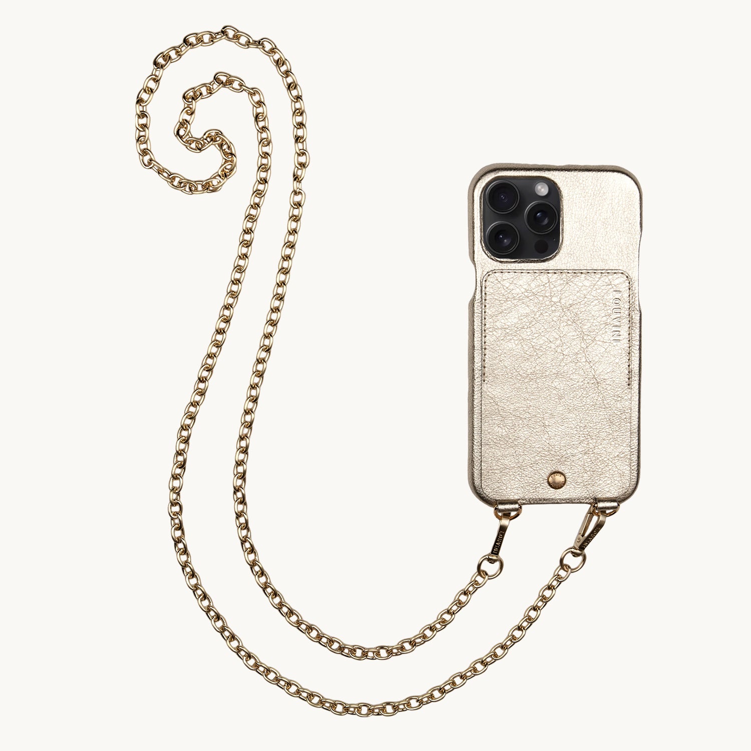 Lou Gold-Silver Metallic Case & Golden Alice Chain