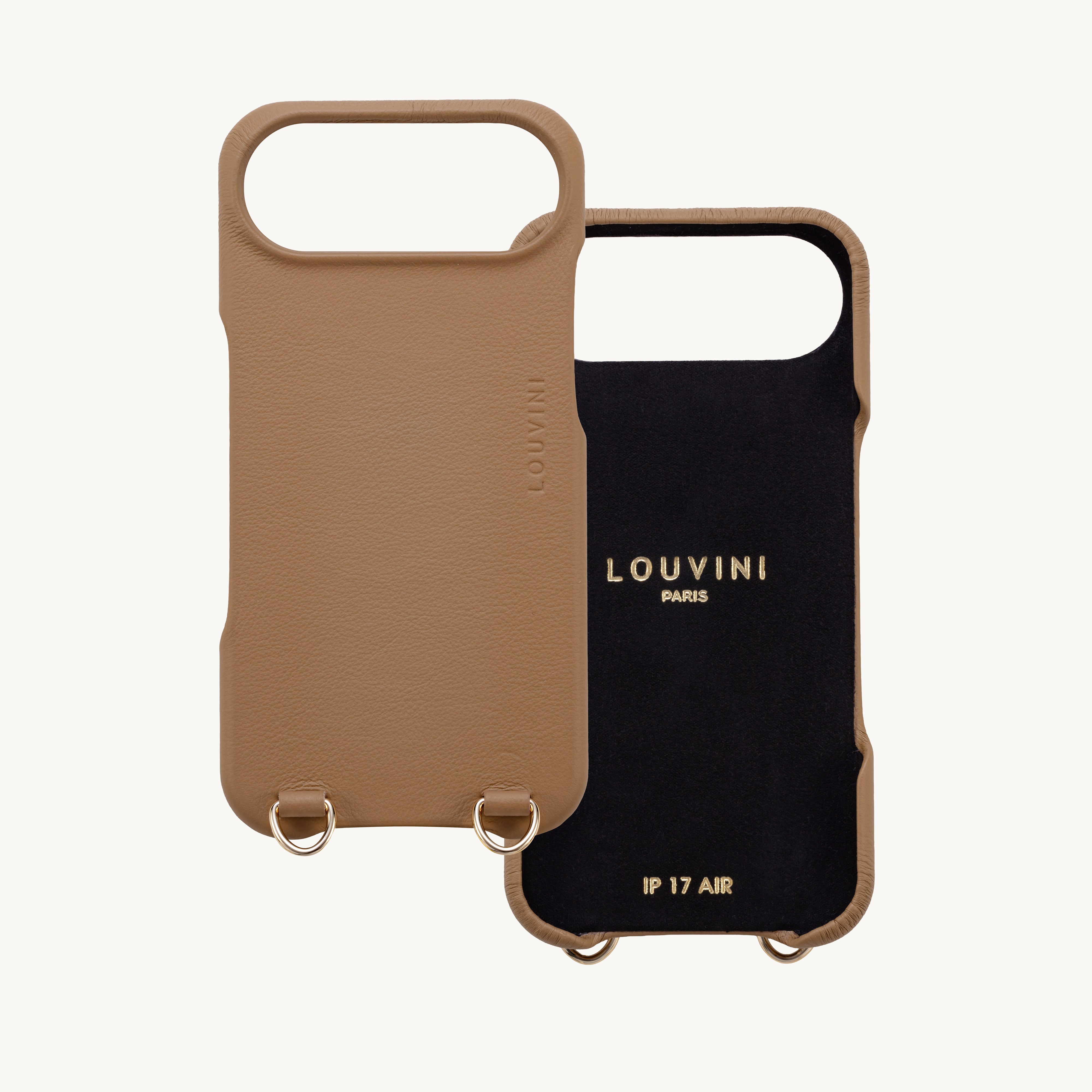 Leather iPhone Case with Loops and MagSafe MAX - CAMEL 