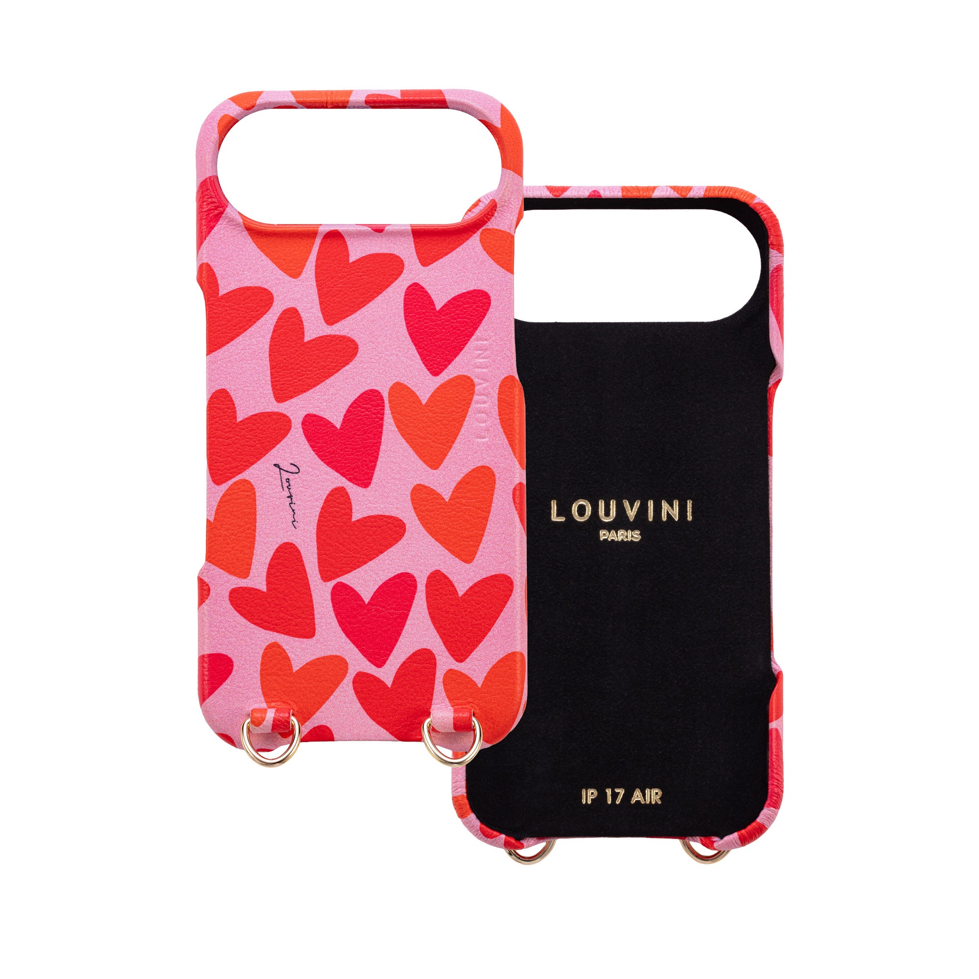 MAX iPhone Leather Case with loops - Hearts