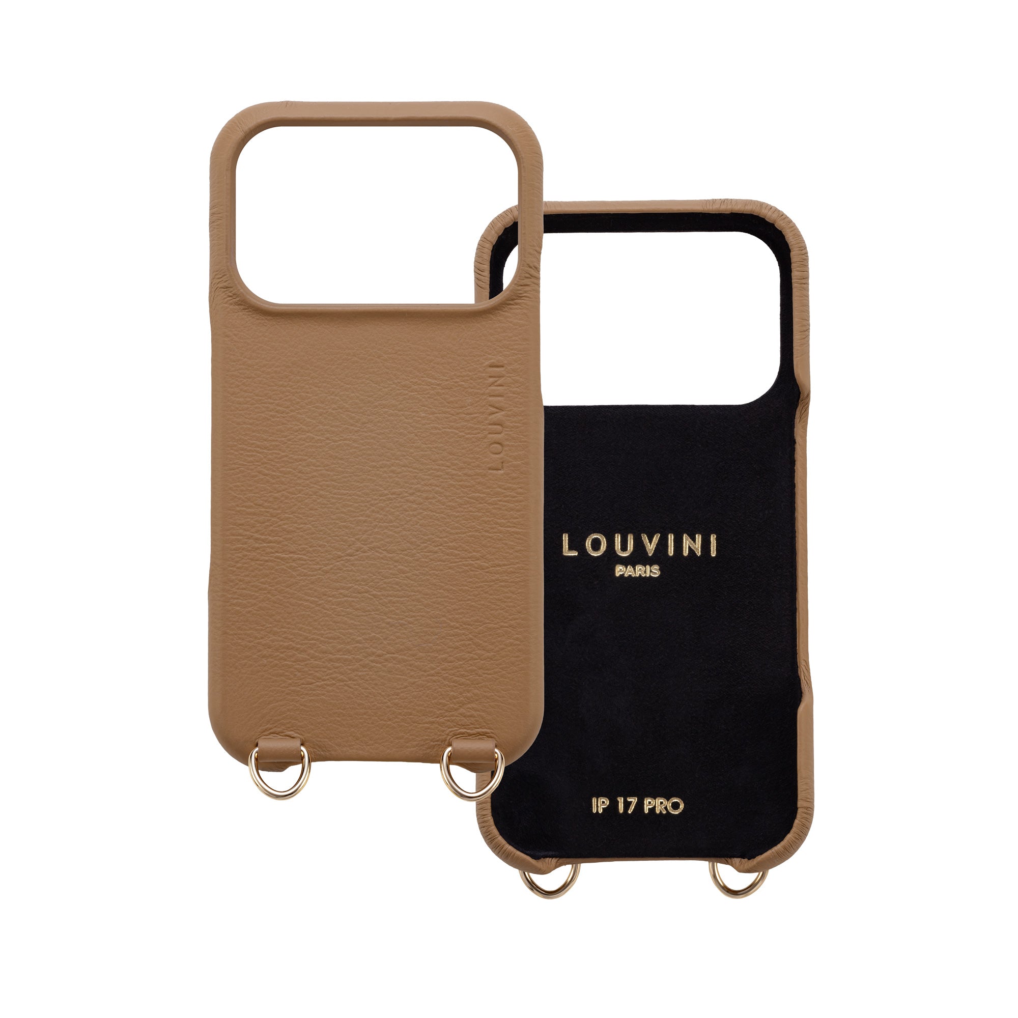Leather iPhone Case with Loops and MagSafe MAX - CAMEL 
