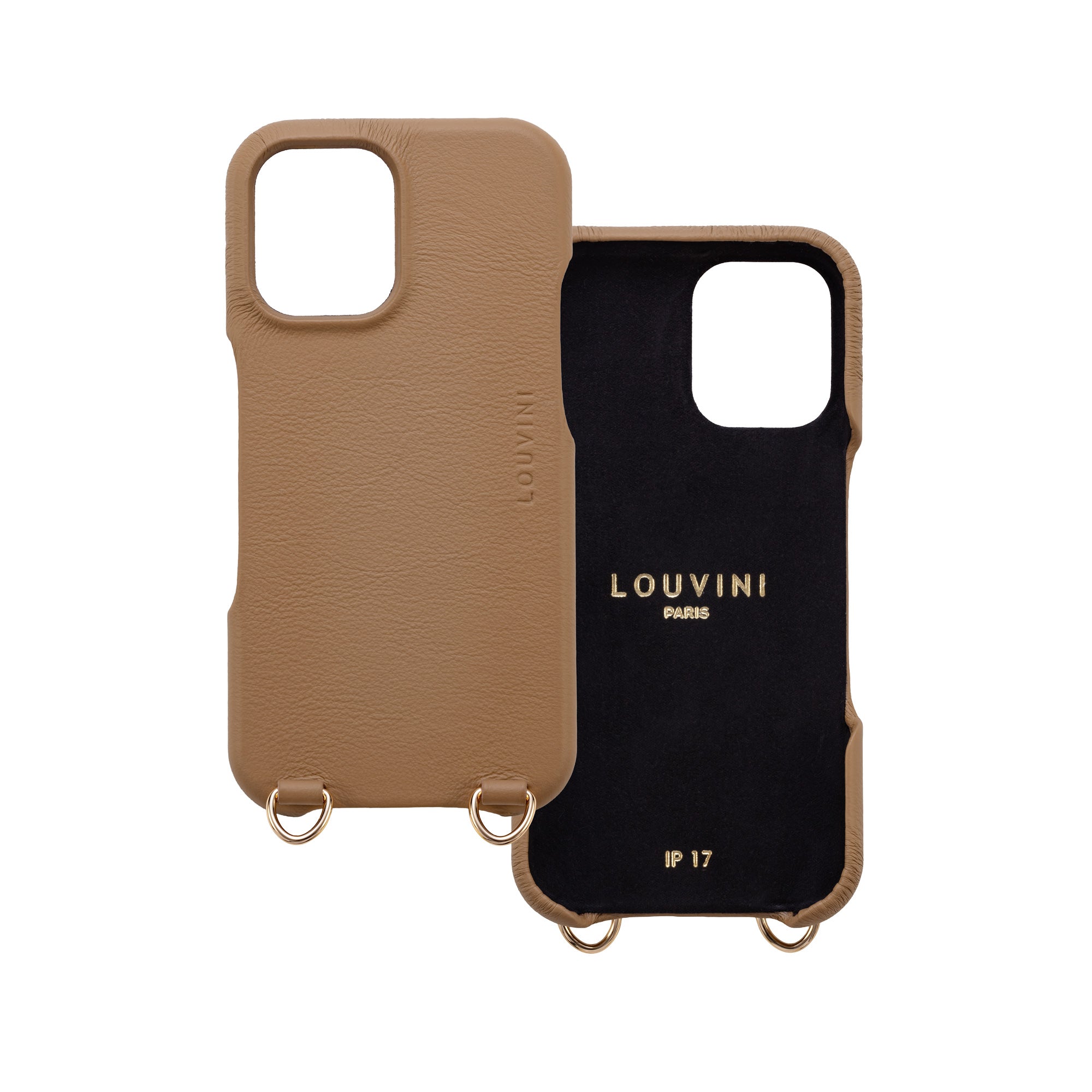 Leather iPhone Case with Loops and MagSafe MAX - CAMEL 