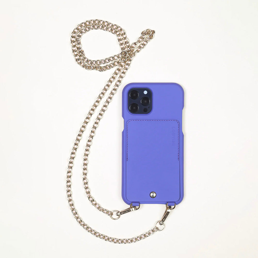 LOU Purple Leather Case & ALICE Golden Chain