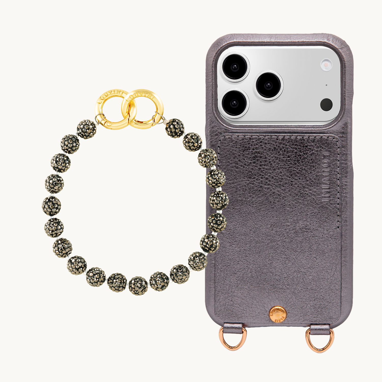 LOU Anthracite iPhone Case & PETIT DAISY Anthracite Bracelet