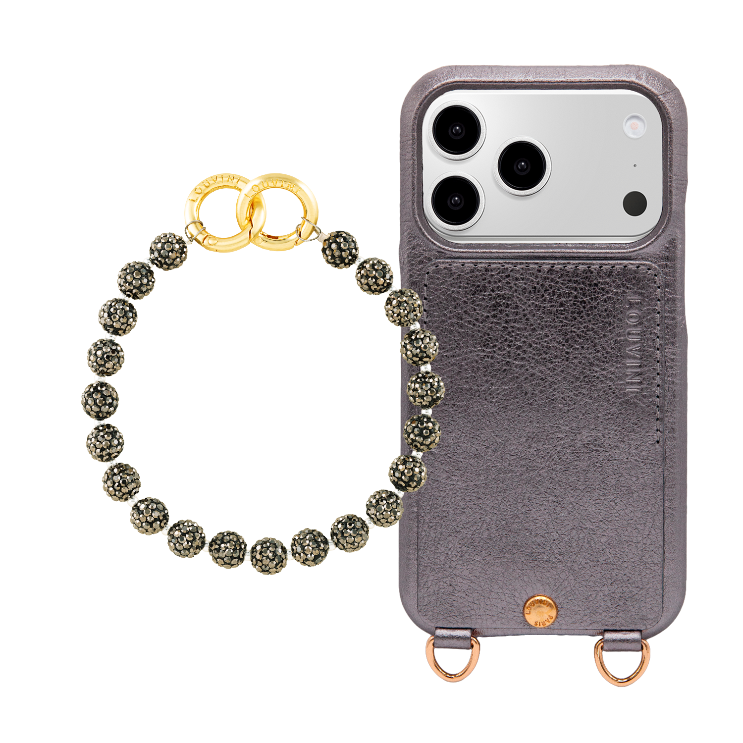 LOU Anthracite iPhone Case & PETIT DAISY Anthracite Bracelet