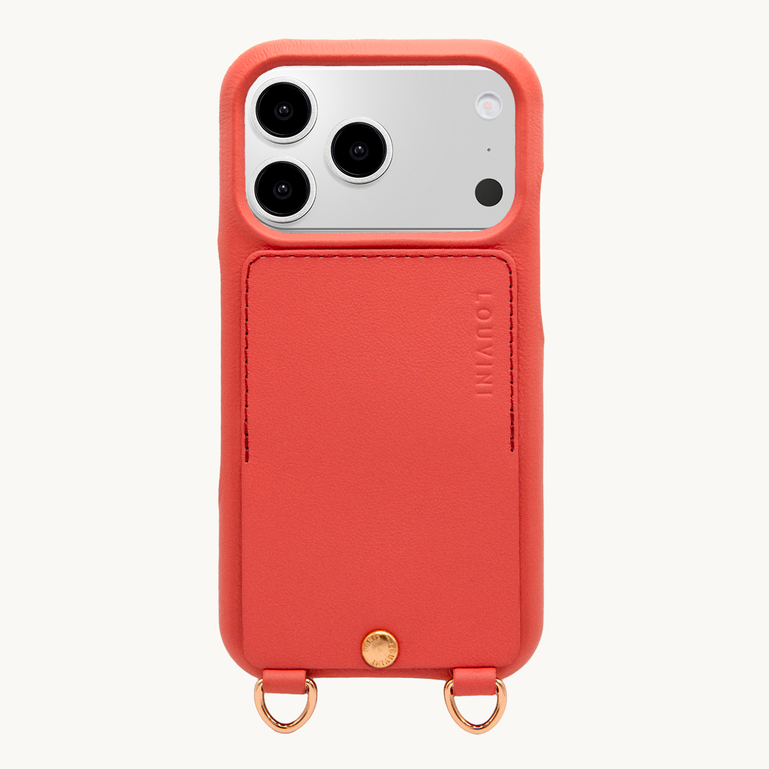 iPhone Leather Case with wallet and loops LOU - BLUSH