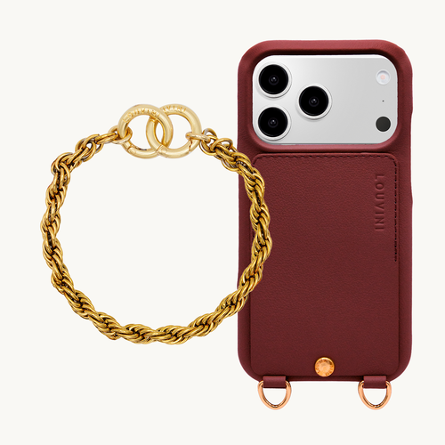 LOU Burgundy iPhone Case & Bracelet PETIT CELINE