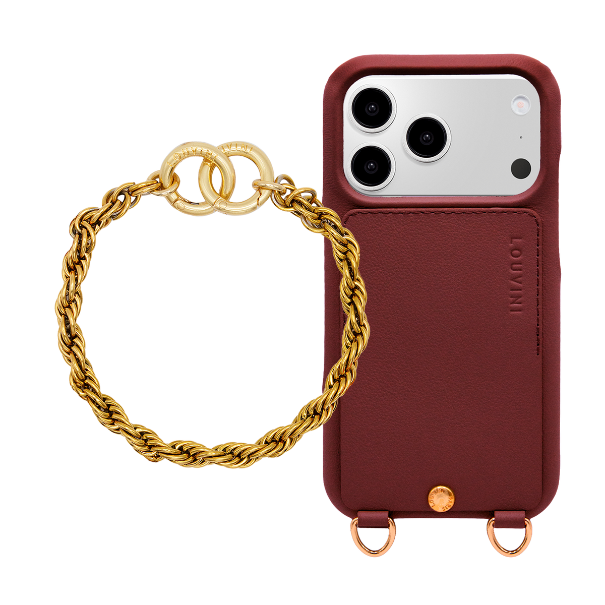 LOU Burgundy iPhone Case & Bracelet PETIT CELINE