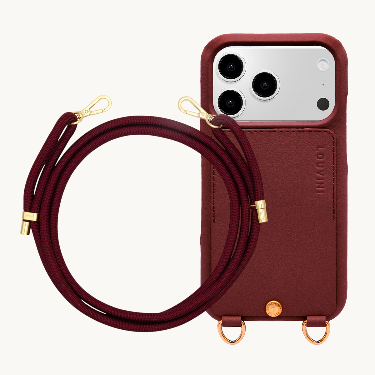 LOU Burgundy iPhone Case & Cord TESSA Burgundy