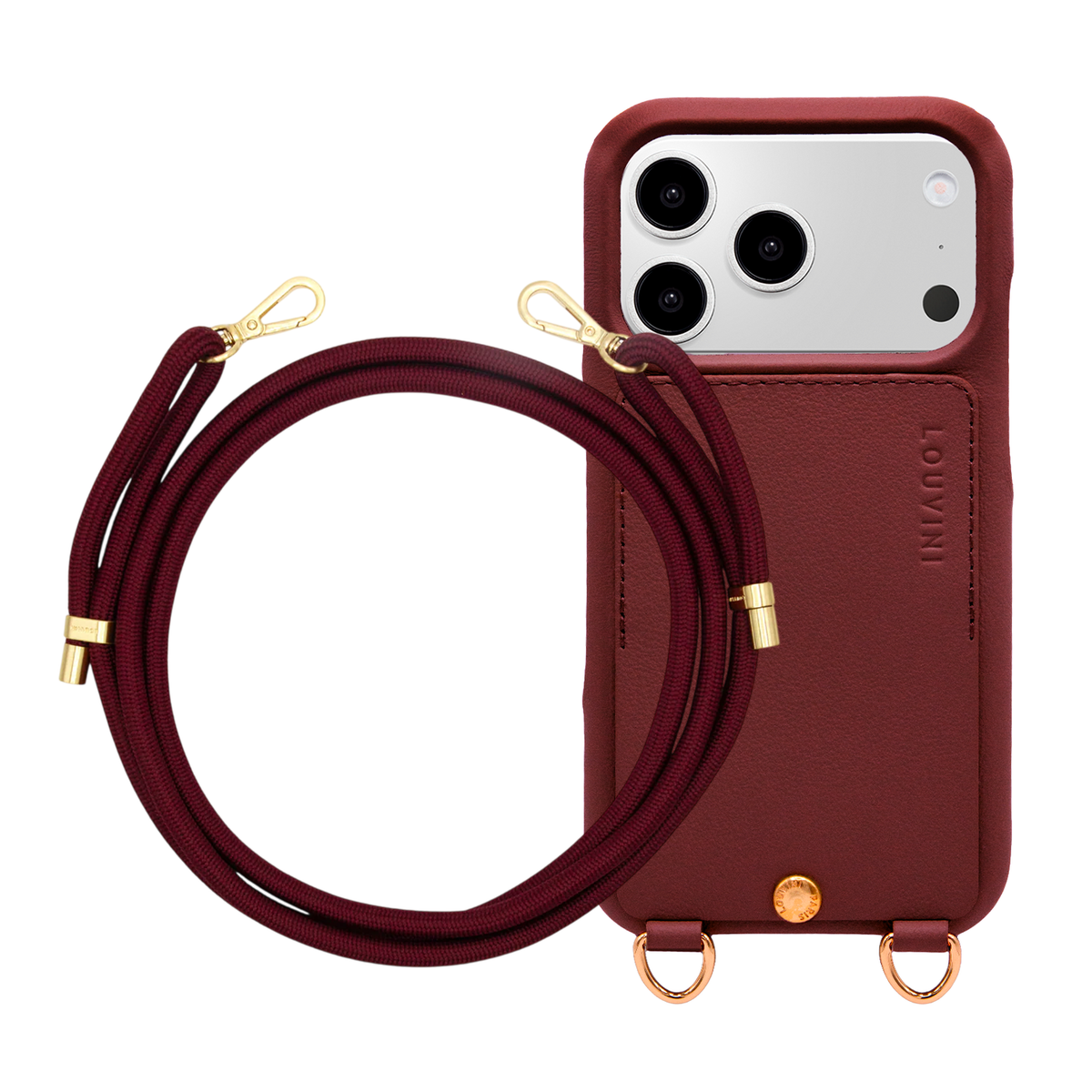 LOU Burgundy iPhone Case & Cord TESSA Burgundy