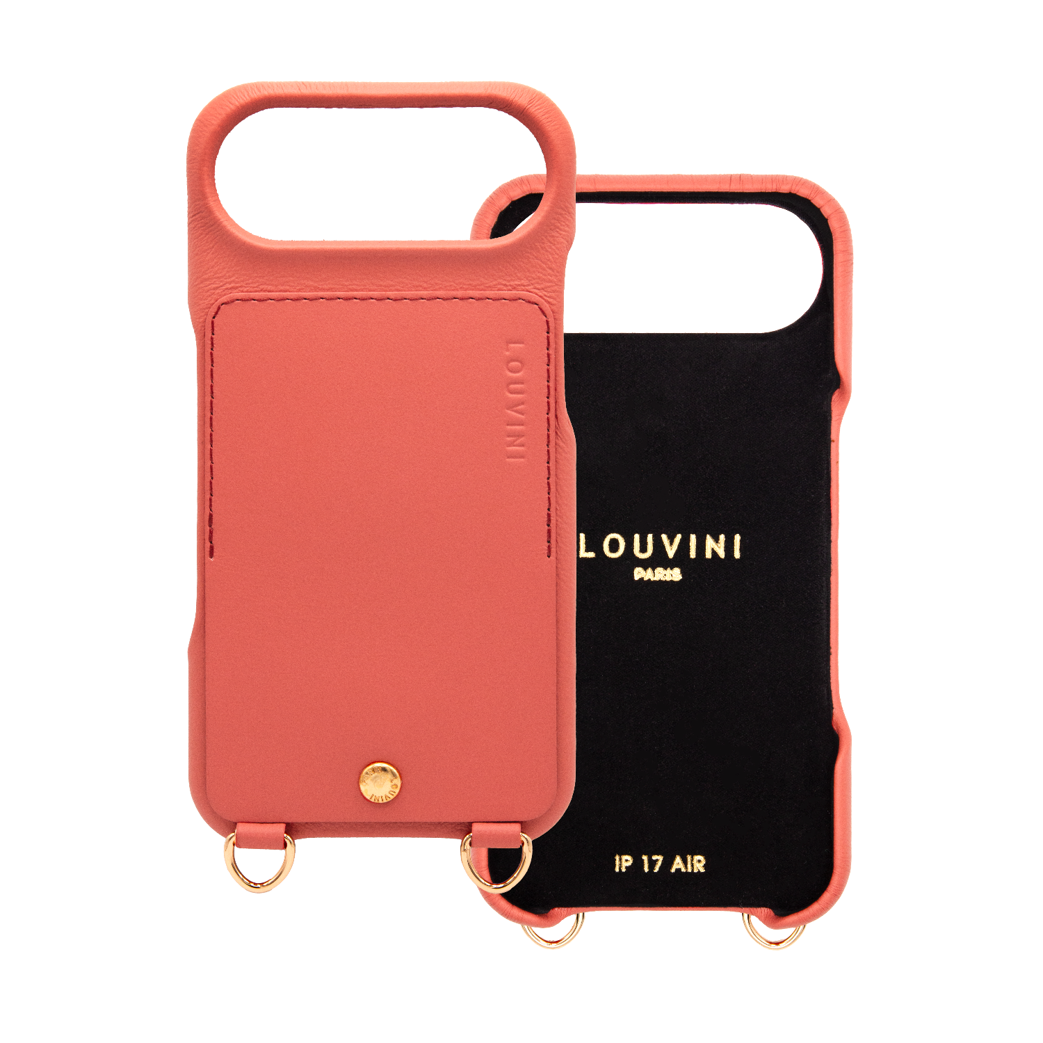 iPhone Leather Case with wallet and loops LOU - BLUSH
