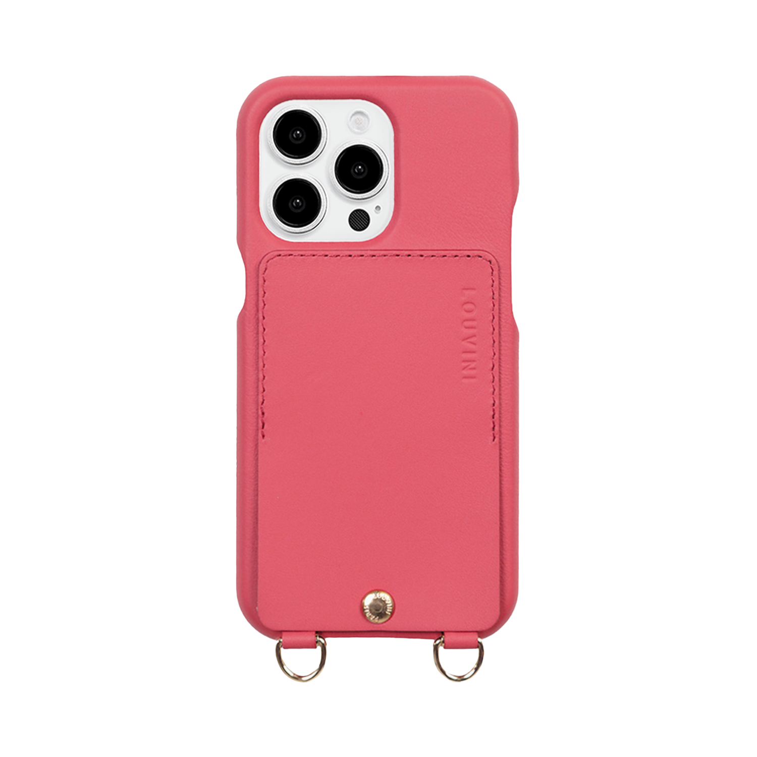 iPhone Leather Case with wallet and loops LOU - BLUSH