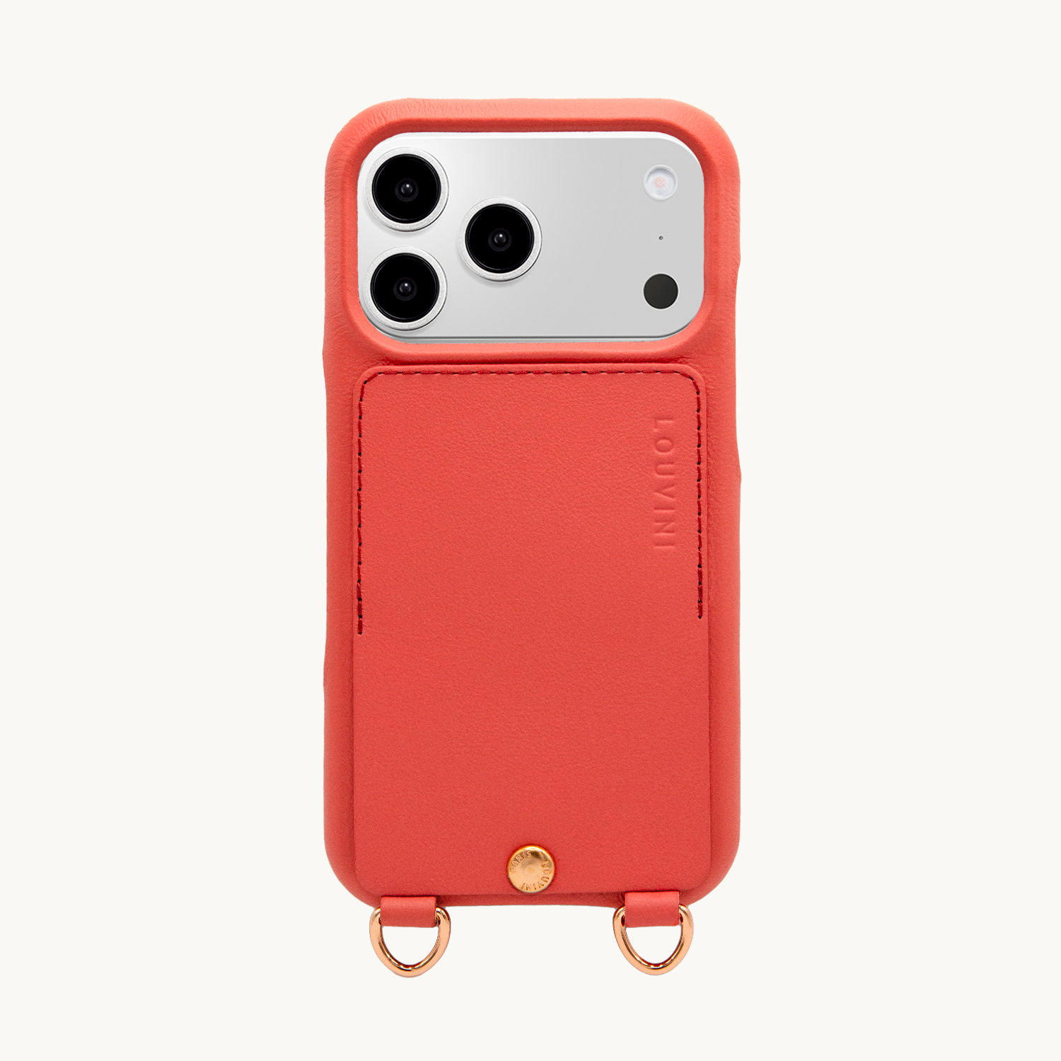 iPhone Leather Case with wallet and loops LOU - BLUSH
