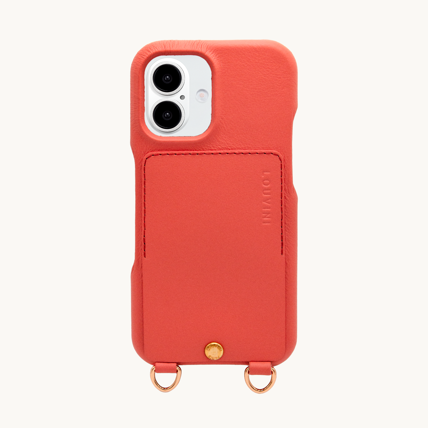 iPhone Leather Case with wallet and loops LOU - BLUSH