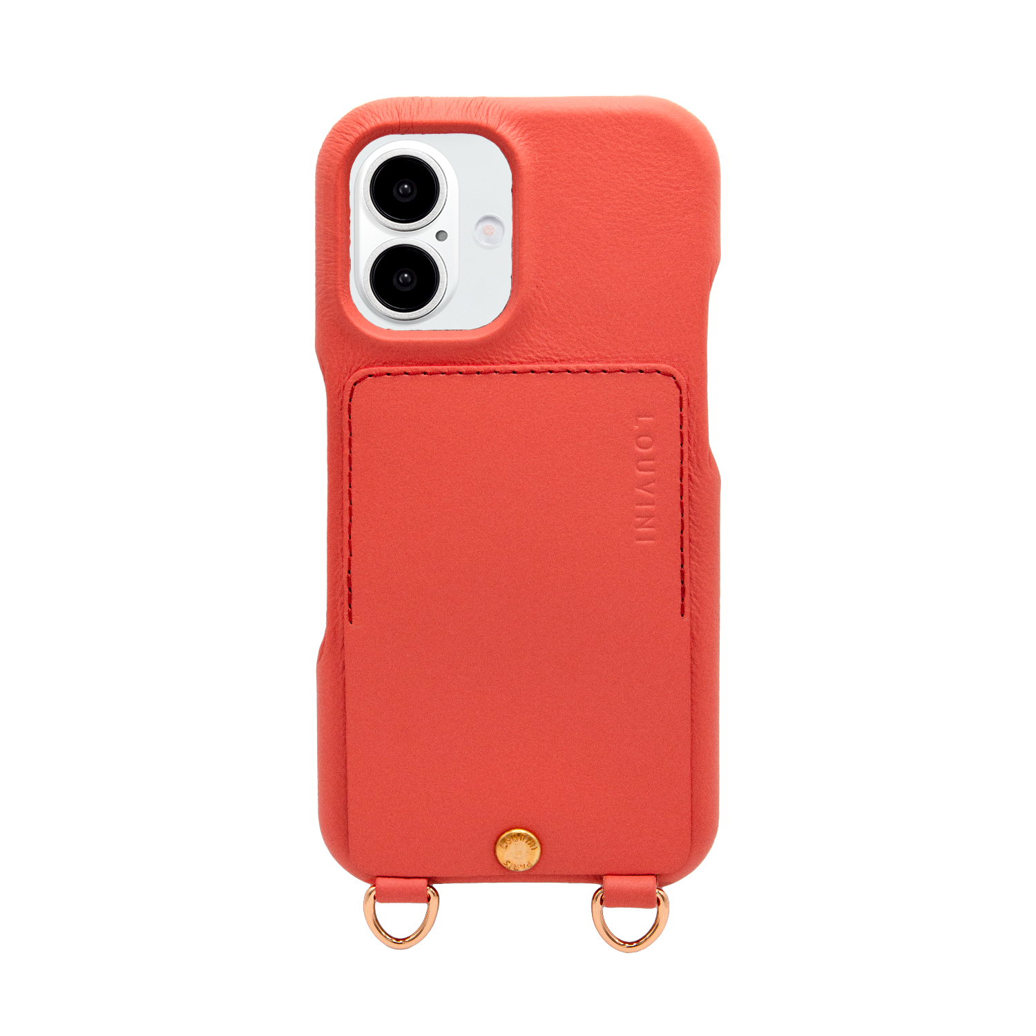 iPhone Leather Case with wallet and loops LOU - BLUSH