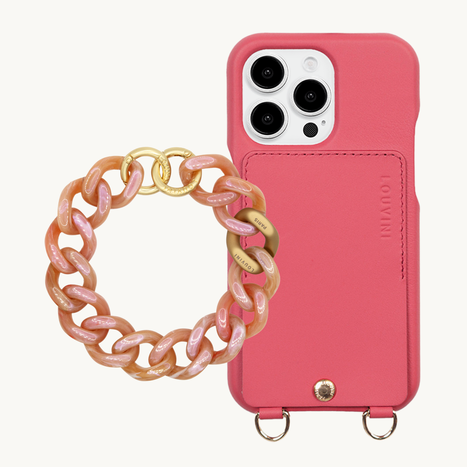 Coque iPhone LOU Blush & bracelet PETIT ZOE Bubble Gum