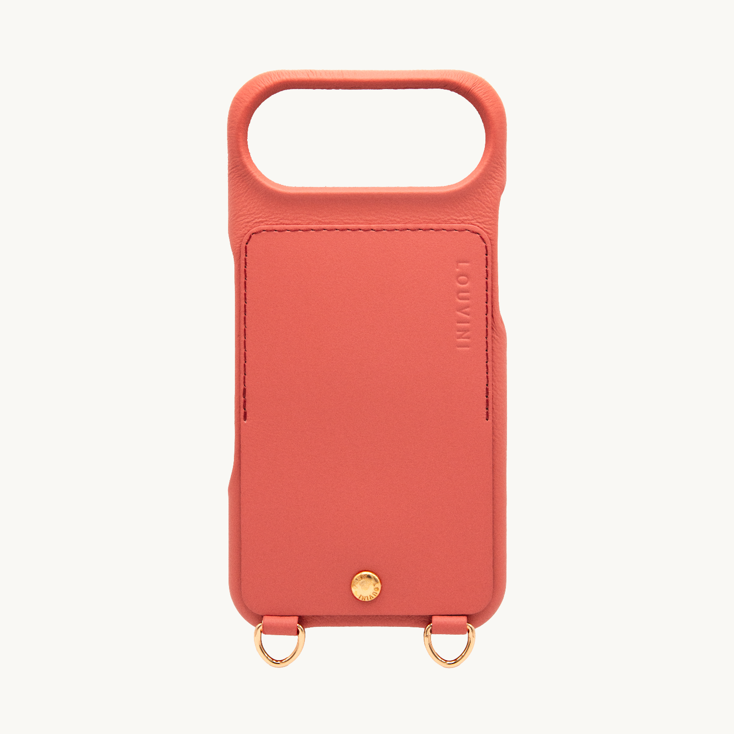 iPhone Leather Case with wallet and loops LOU - BLUSH