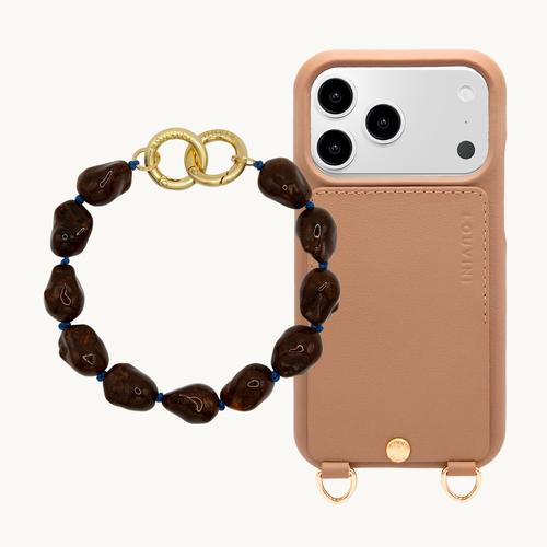 LOU Iphone Case Camel & PETIT ROMY bracelet Brown
