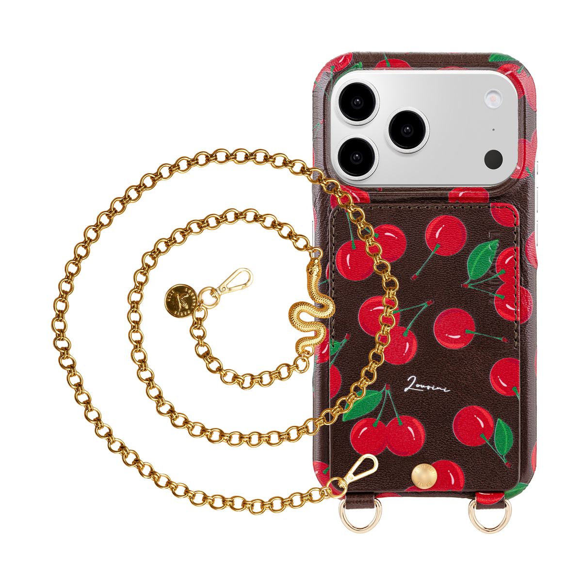 LOU Cherries iPhone Case & Chain DALIA Serpent