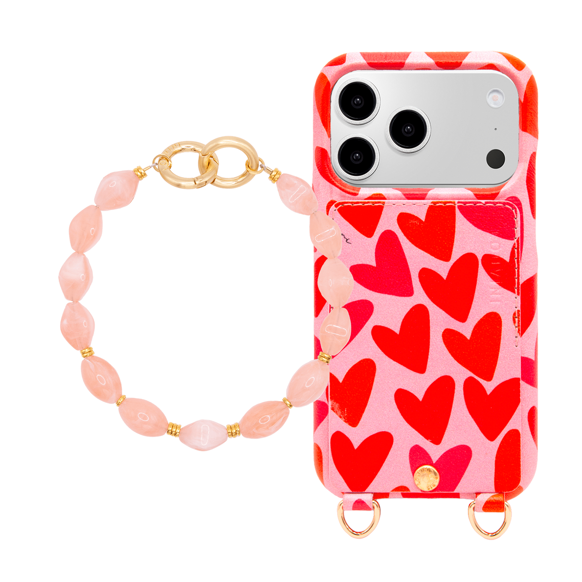 LOU Hearts iPhone Case & Bracelet PETIT RITA Coral