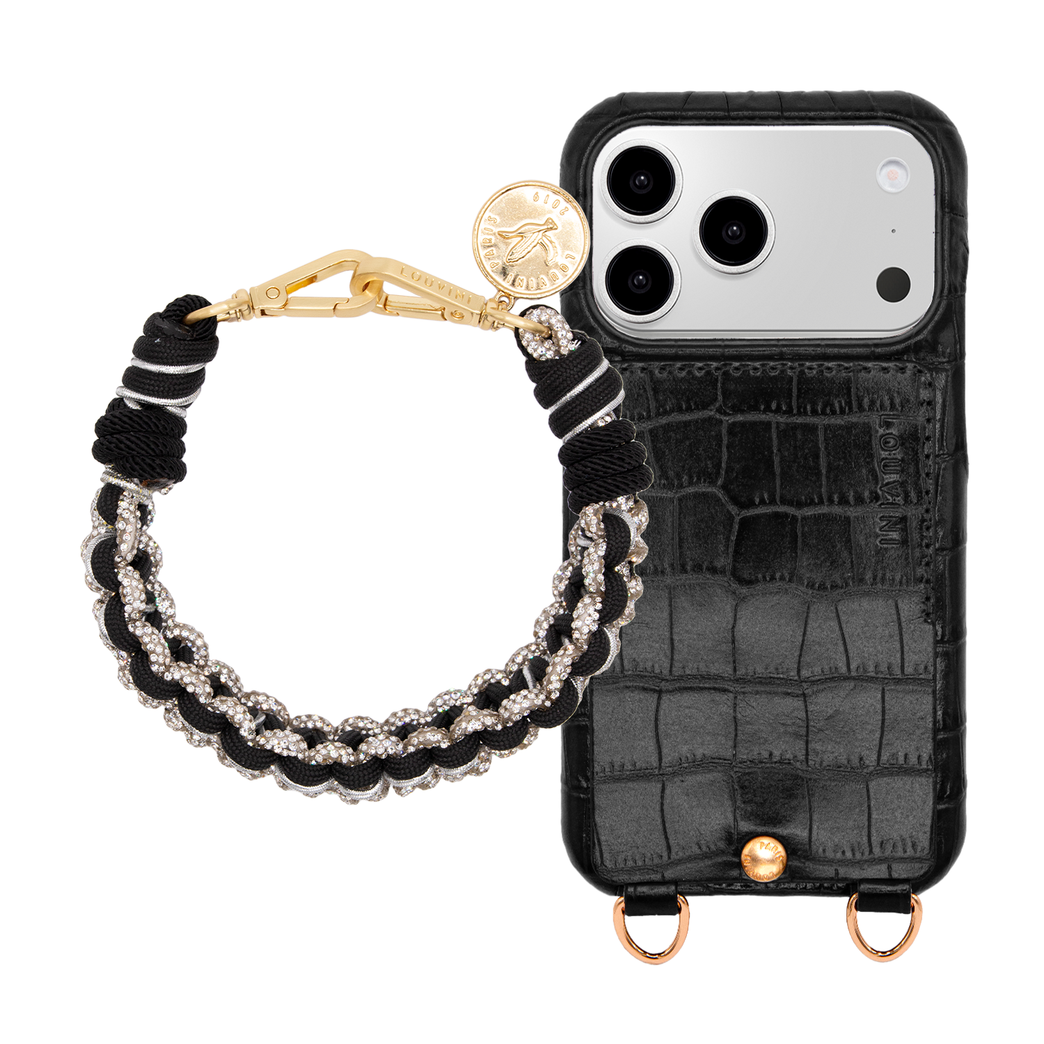 LOU Crocodile Noir iPhone Case & PETIT CLEO Bracelet - Black
