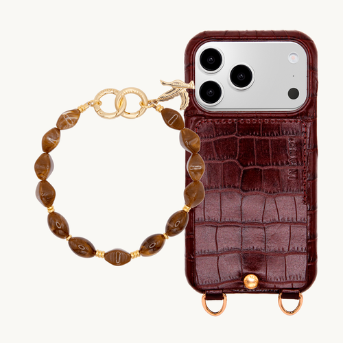 LOU Crocodile Brown Iphone Case & PETIT RITA Brown