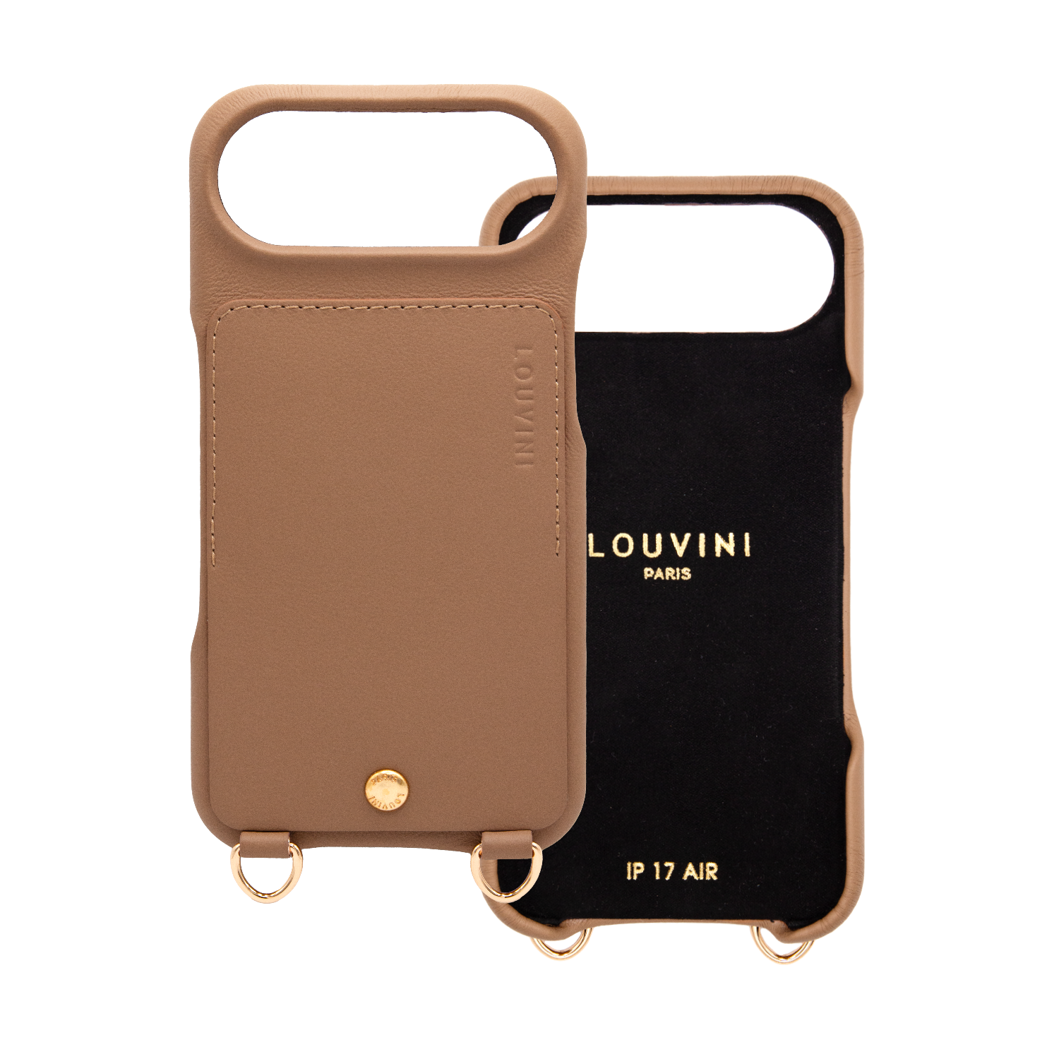 iPhone Leather Case with wallet and loops LOU - Camel