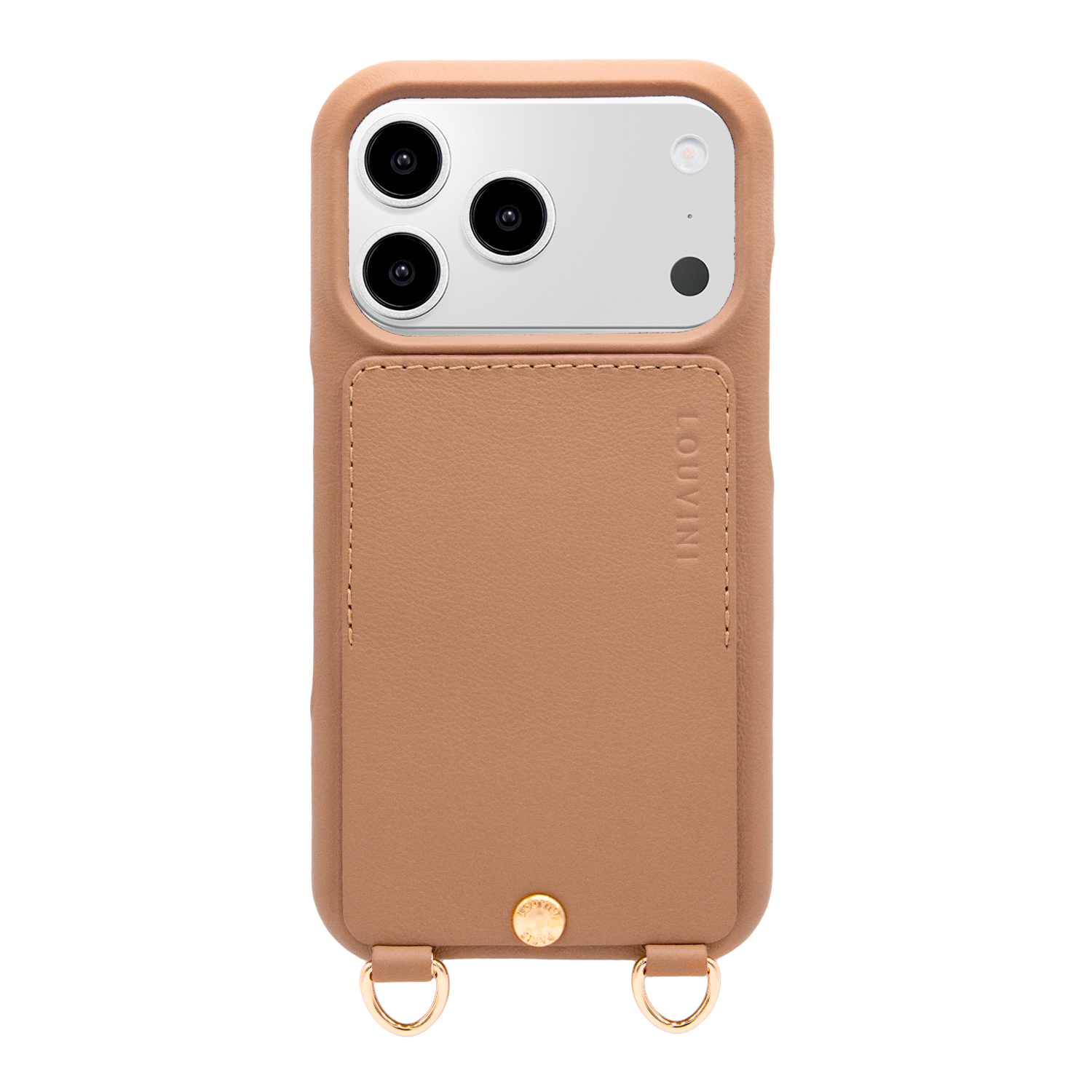 iPhone Leather Case with wallet and loops LOU - Camel