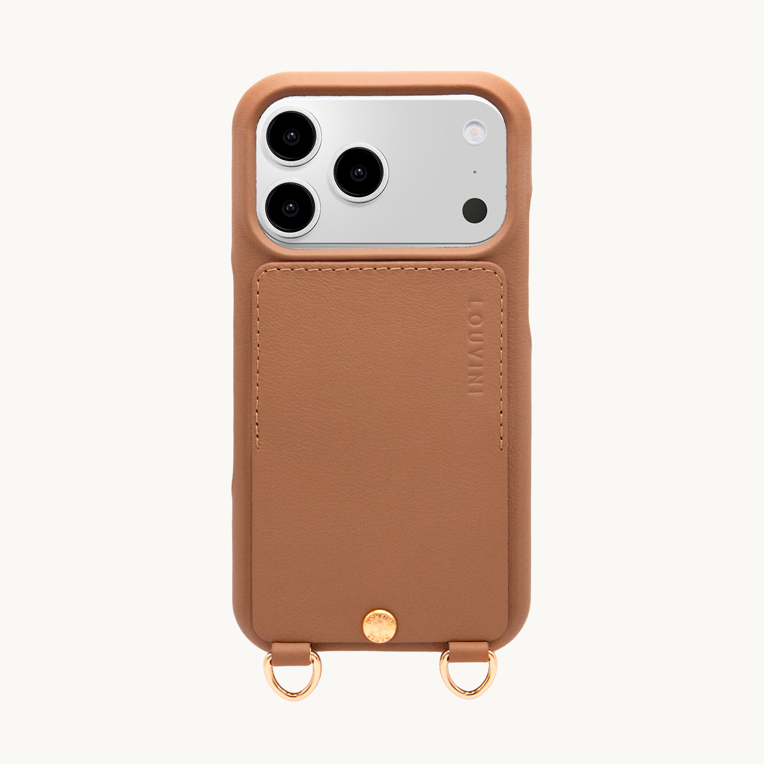 iPhone Leather Case with wallet and loops LOU - Camel