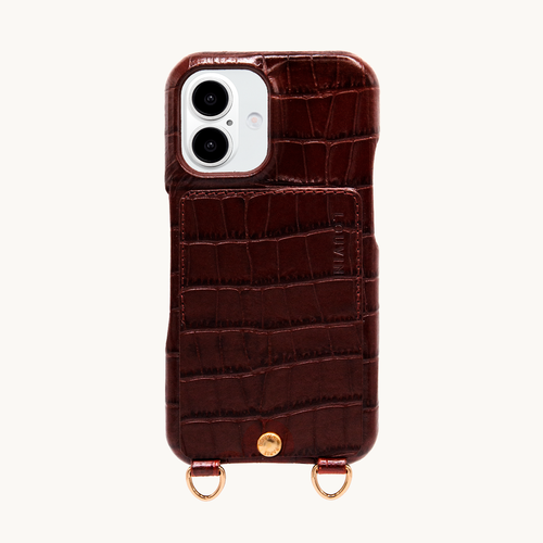 LOU Crocodile Brown Iphone Case & PETIT RITA Brown