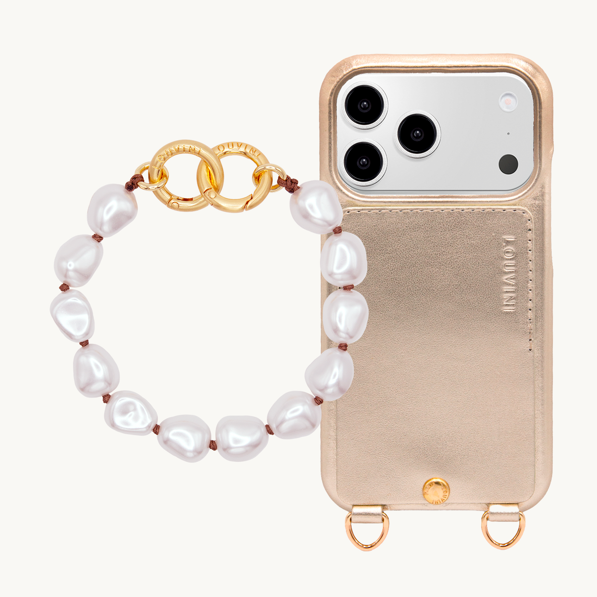 LOU Metallic Gold iPhone Case & Bracelet PETIT MINDY NAKED