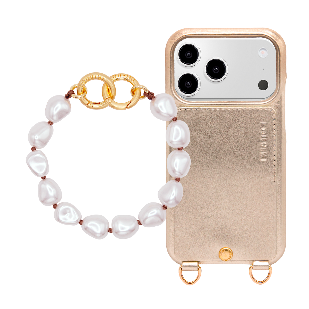 LOU Metallic Gold iPhone Case & Bracelet PETIT MINDY NAKED