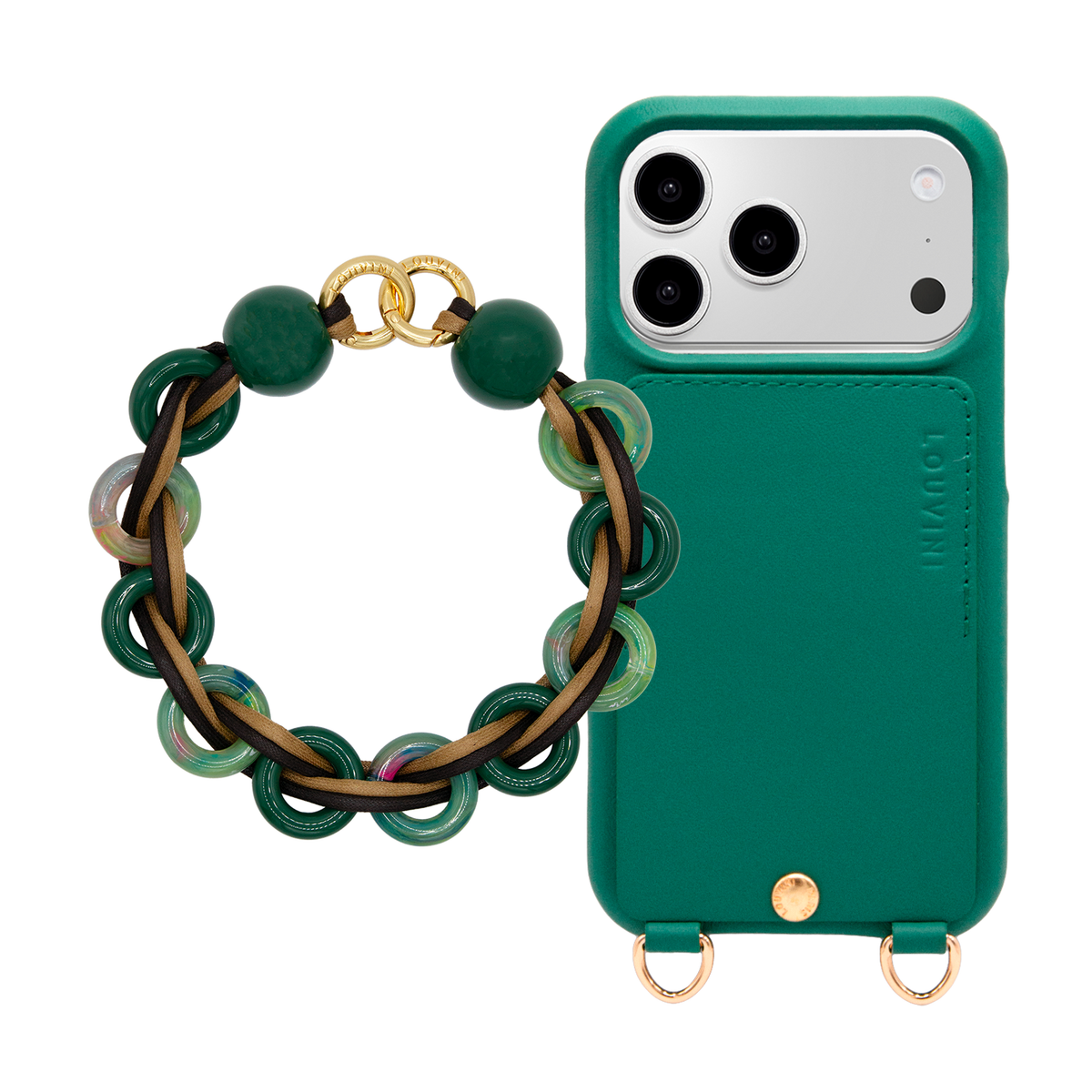 LOU Emerald iPhone Case & Bracelet DOLLY Green-Jade