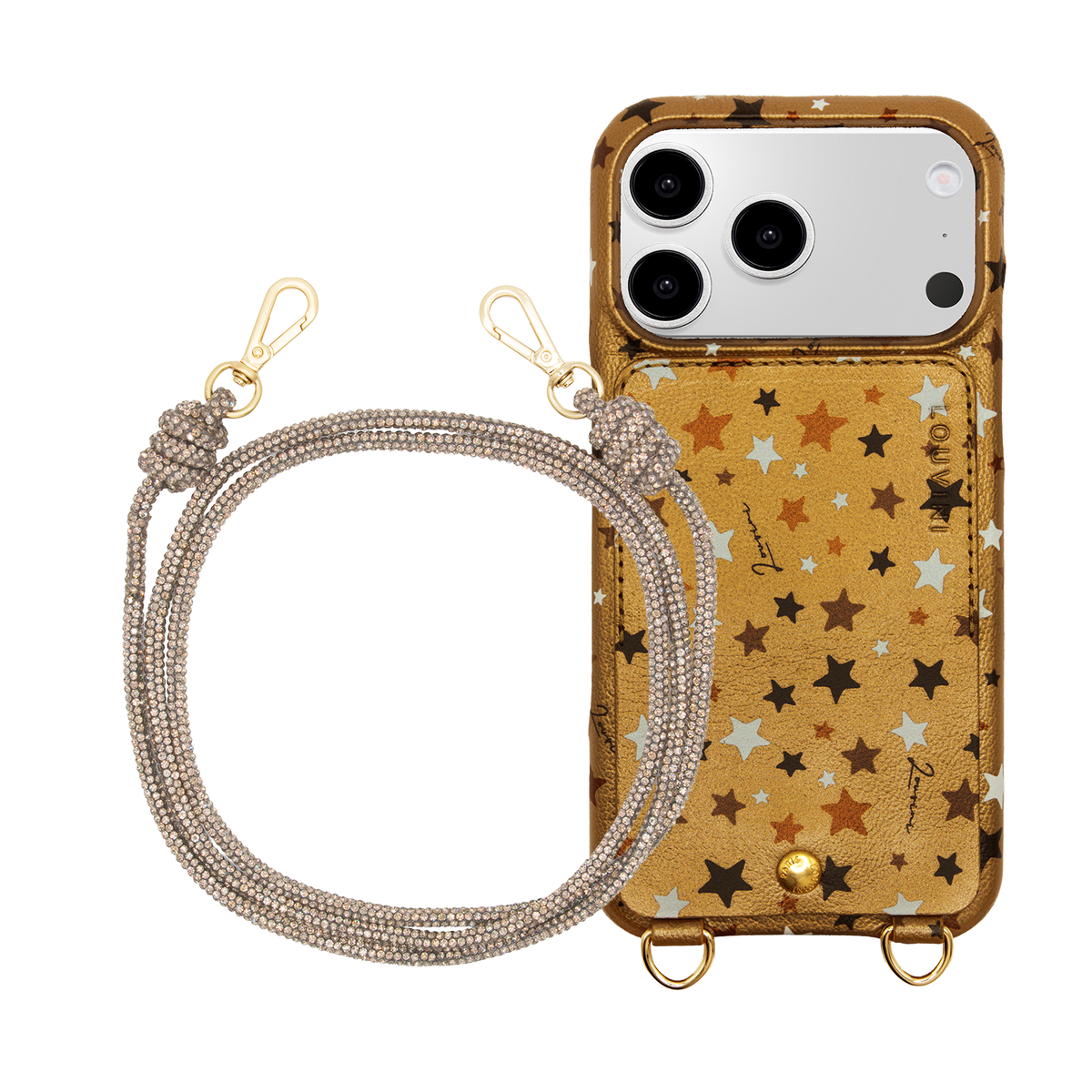 LOU Gold Stars iPhone Case & Cord KIM Gold