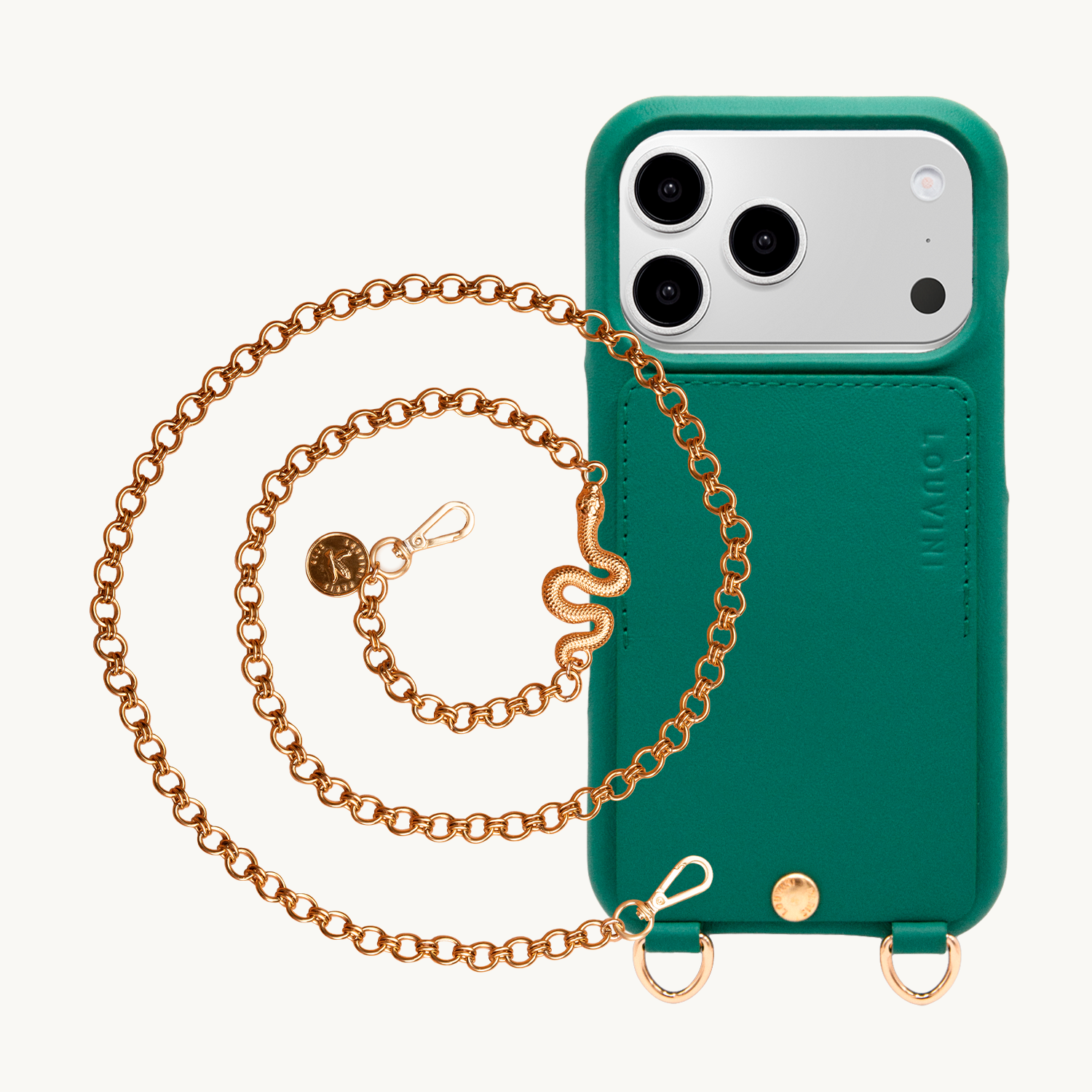 LOU iPhone Case Emerald & DALIA Snake Chain