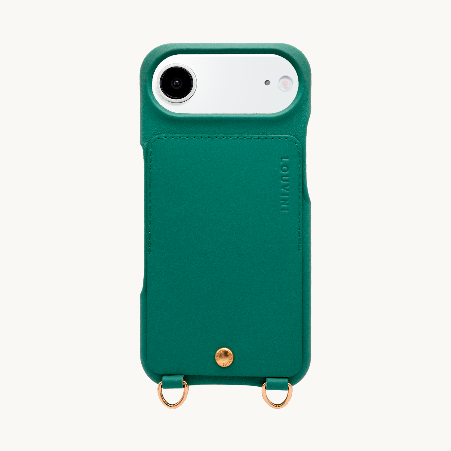 iPhone Leather Case with wallet and loops LOU - Emerald 