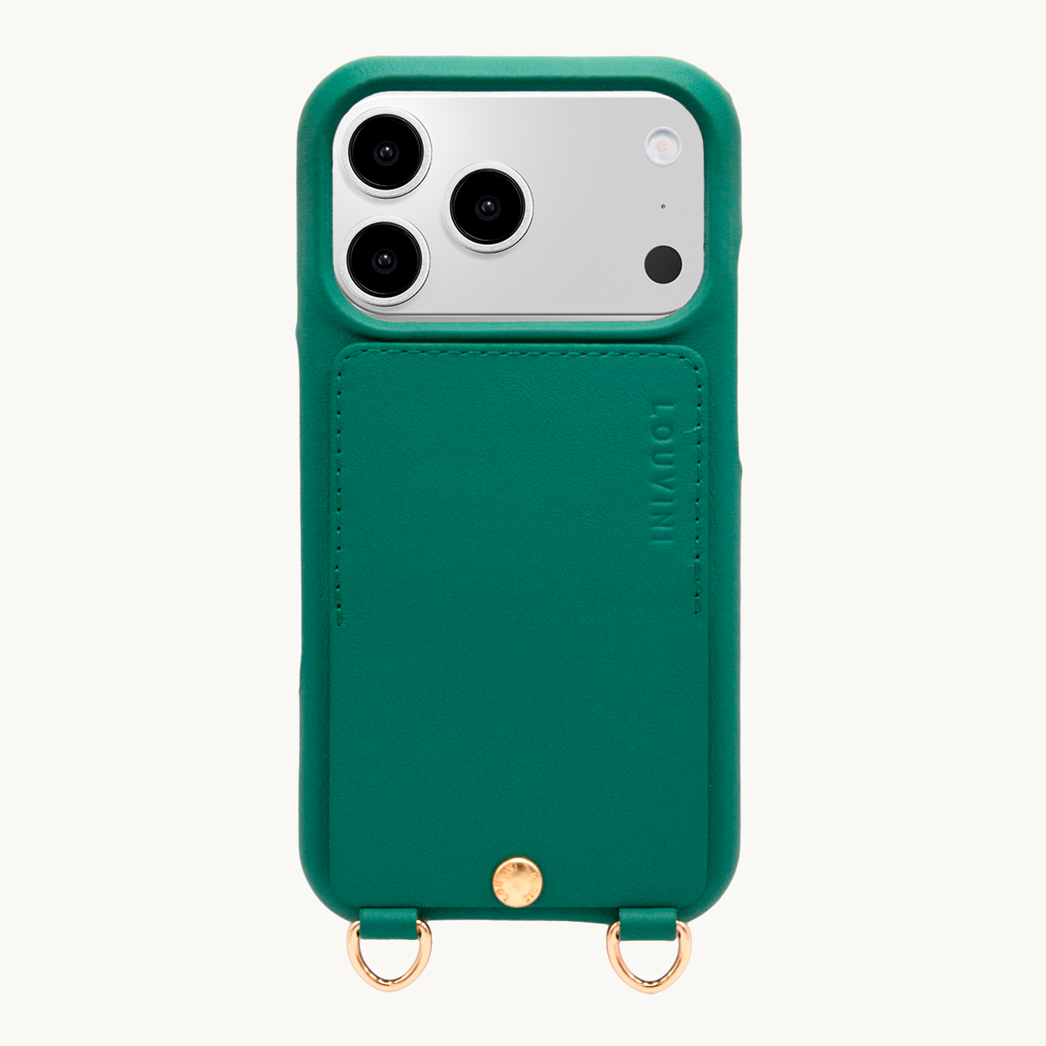 iPhone Leather Case with wallet and loops LOU - Emerald 