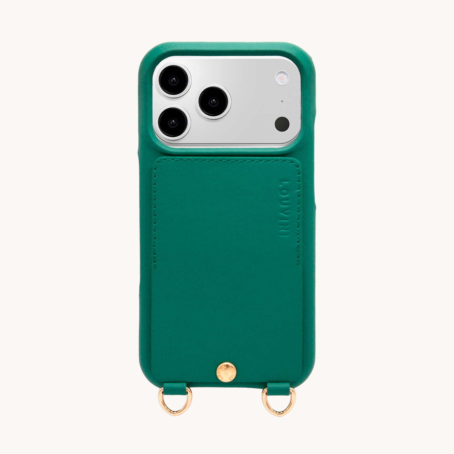iPhone Leather Case with wallet and loops LOU - Emerald 